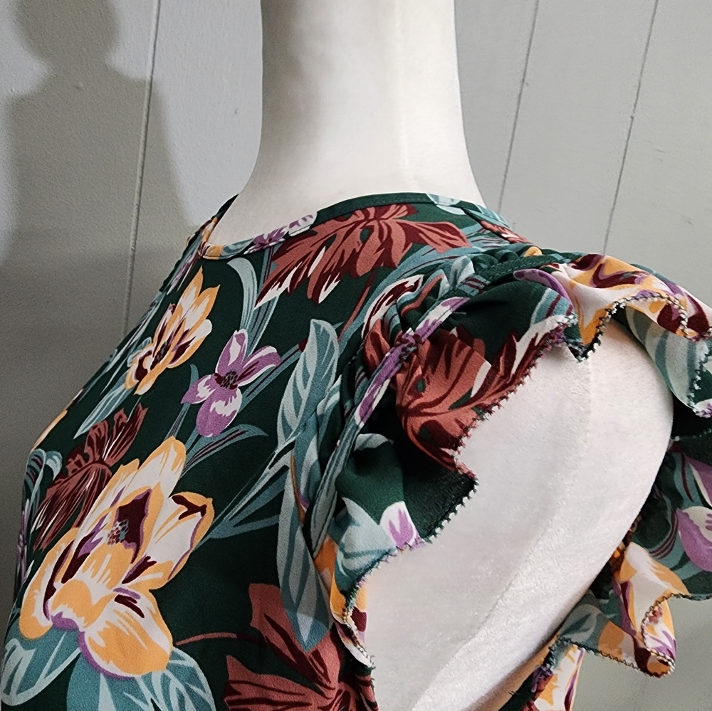 Loft Floral Print Blouse Tank Top - Picture 7 of 13